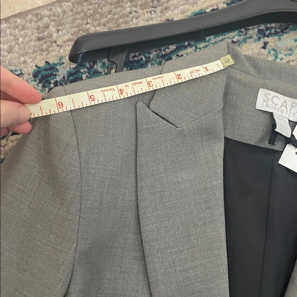 NWT Charcoal Women's Blazer with Zipper Accents